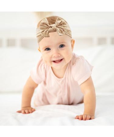 3-Pack Baby Turban Headbands for Newborns | Soft & Stretchy Toddler Hair Bands | Multicolored Headgear for Girls - Buy Online on SooperMarket.com