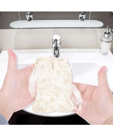 Natural Sisal Soap Saver Bag - Exfoliating Soap Pouch for Shower Scrubber - Set of 2 - Buy Online on SooperMarket.com
