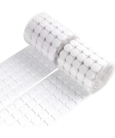WXBOOM Self Adhesive Dots 1400pcs (700 Pairs) 0.79 Diameter White Hook & Loop Dots Sticky Back Coins 20mm for School Classroom Office Home 1.0.79-1400