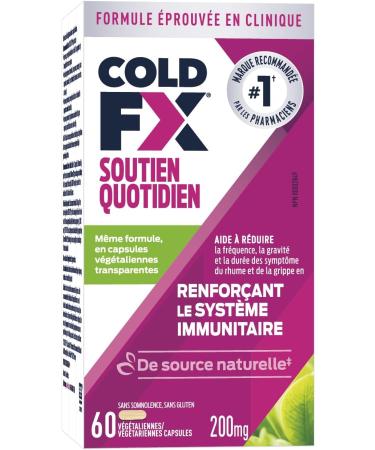COLD-FX Daily Support support your immune system with North American Ginseng Extract Helps Reduce Frequency and Severity of Cold and Flu Symptoms Daily Immune System Booster 60 Vegan Capsules - Buy Online on SooperMarket.com