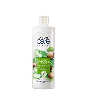 Avon Care Healthy Hydration 2-in-1 Shampoo & Conditioner Infused with aloe vera and macademia nut oil (1 Bottle)