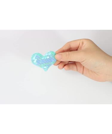30 Heart Shaped Sequin Hairpins - Valentine's Day Glitter Hair Clips for Girls - Buy Online on SooperMarket.com