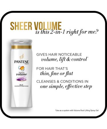 Buy Pantene Pro-V 2 in 1 Shampoo & Conditioner for Sheer Volume with Collagen - 12.6 oz | International Shipping Available - Buy Online on SooperMarket.com