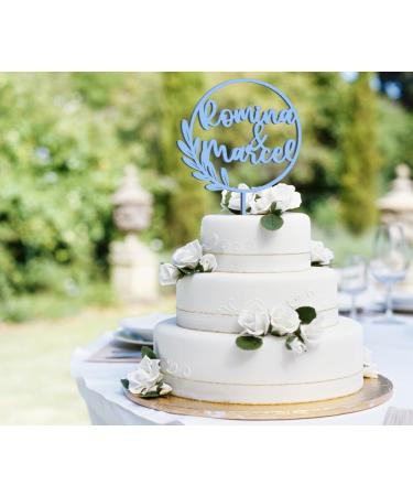 Personalized Cake Topper - Custom Natural Birch Multiplex Decoration for Celebrations - Buy Online on SooperMarket.com