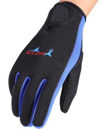 M-Black Blue Neoprene Diving Gloves for Water Sports - Ideal for Sailing and Paddling - Buy Online on SooperMarket.com