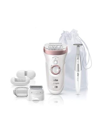 Braun Silk-épil 9 9-890 Facial Hair Removal for Women, Bikini Trimmer, Womens Shaver Wet & Dry, Cordless and 7 extras