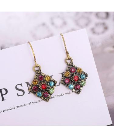 EXCEART 9 Pairs Bohemian Ethnic Earrings Rhinestone Earrings Retro Rhinestone Bohemian Jewelry Dangler Miss - Buy Online on SooperMarket.com