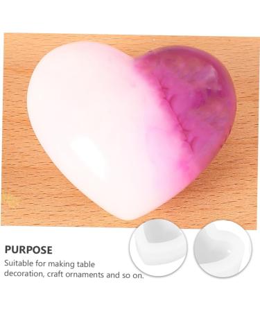 STOBOK 2pcs Love Mold Fondant Molds Silicone Soap Molds Heart Shape Silicone Heart De para Gelatinas Resin Silicone Molds Soap Silicone Molds Cake Heart-Shaped White Listing Silica Gel White 7.9x6.5cm - Buy Online on SooperMarket.com