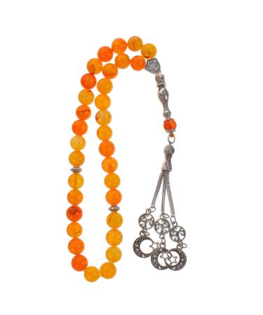EXCEART 1 String 33 beads bracelet chinese bracelet buddhist prayer beads bracelet for women China Miss gem As Shown 1X1.5X31.5CM