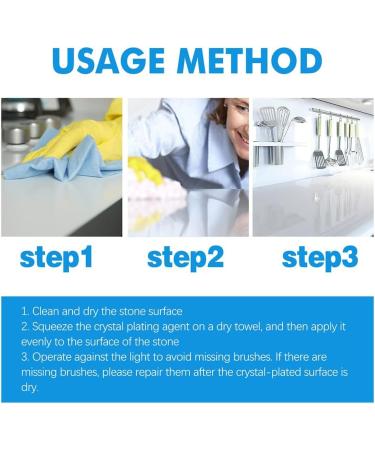 Stone Stain Remover Cleaner Kitchen Marble Oil Stain Cleaner Marble Stain Remover Marble Nano Crystal-Plating Agent Marble Water Stain Remover For Marble Quartz Tile Granite (1PCS) - Buy Online on SooperMarket.com