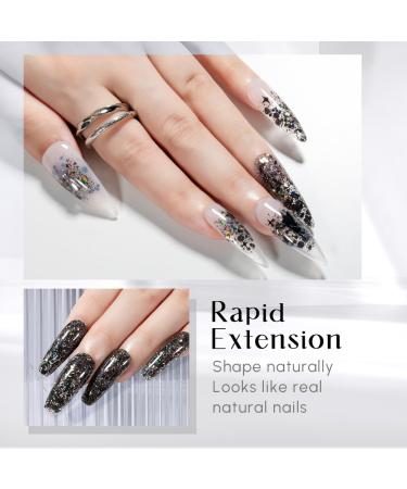 Buy Aokitec 60ml Nail Extension Gel - UV & Acrylic Nail Design Gel for Salon & DIY - Diamond Black - Buy Online on SooperMarket.com