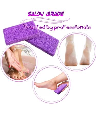 70-Piece Pedicure Exfoliator Kit: Disposable Pumice Stone, Sponge Scrubber, Callus Remover, Nail Files - Purple - Buy Online on SooperMarket.com