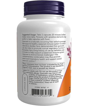 Quercetin with Bromelain 120 VegiCaps - Buy Online on SooperMarket.com