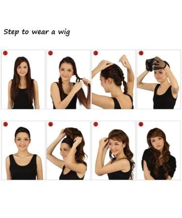 Buy BGHJUE Synthetic Wig with Bangs for Women - Realistic Brown Long Roll Hair | International Shipping Available - Buy Online on SooperMarket.com