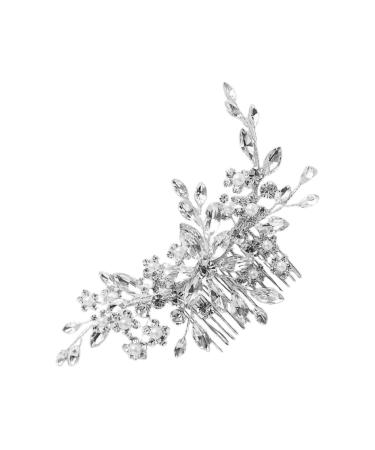 MUSISALY Crystal Inlaid Hair Comb Bride Headdress Wedding Headpiece for Bride Wedding Crystal Hair Comb Bridal Headpieces Bridal Hair Comb Wedding Headdress Bride Wedding Hair Comb