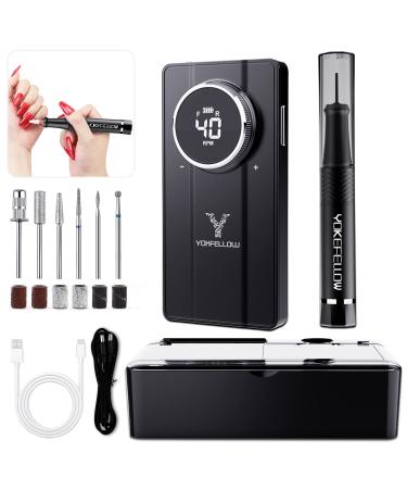 Nail Drill  Professional Portable 40000RPM Nail Drills Machine Desktop Electric Nail File for Acrylic Nails Black