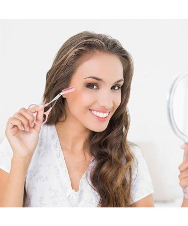 Jkapagzy Women's Eyebrow Trimming Scissors & Comb - Professional Brow Accessories for Perfect Eyebrows - Rose Color - Buy Online on SooperMarket.com