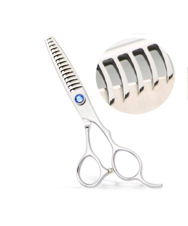 MISSUM 6.5" Professional Texturizing Scissors Hair Thinning Shears Cutting Teeth Shears Japanese Stainless Steel Blue