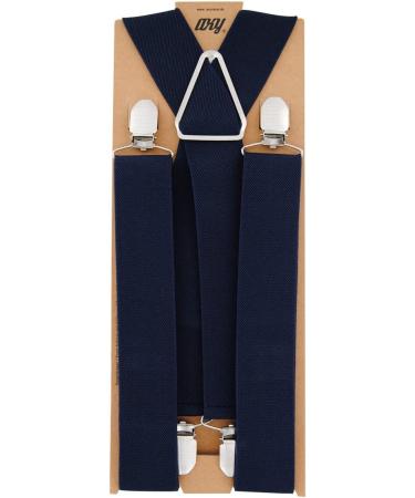 AXY Men's 35mm Wide Suspenders with 4 Strong Clips & Women's Black-Blue Variety | International Shipping - Buy Online on SooperMarket.com