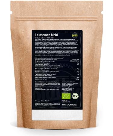 Biotiva Flaxseed Flour Organic 250g - Flax Plant - Low Carb Flour - Gluten-Free Soy-Free Lactose-Free - Certified and Controlled in Germany. - Buy Online on SooperMarket.com