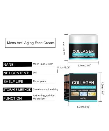 Collagen Night Cream for Men - Anti-Aging Face Moisturizer with Hyaluronic Acid & Vitamins E | Skin Tightening Wrinkle Cream - Buy Online on SooperMarket.com