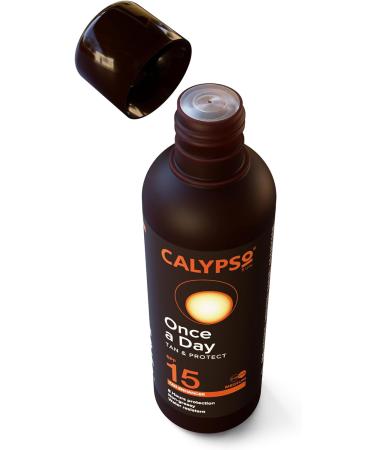 Calypso Once A Day Tan & Protect SPF15 - 200 ml SPF 15 single - Buy Online on SooperMarket.com