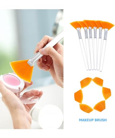 KALLORY 6pcs Beauty Mask Brush Tools Fan Highlighter Face Makeup Brushes Skin Treatment Brush Clay Care Yellow - Buy Online on SooperMarket.com