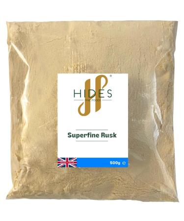 Hides Fine Foods - Superfine Rusk 500g - GMO Free - Suitable for Vegetarians - Sausage Production - Burger Production - Stuffing Mixes - BBQ - Bread Making