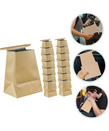 GANAZONO 15pcs Vomit Bags - Portable Emesis Bags for Car & Airplane - Disposable Mini Paper Bags for Pregnant Women - Outdoor Trash Bags - Buy Online on SooperMarket.com