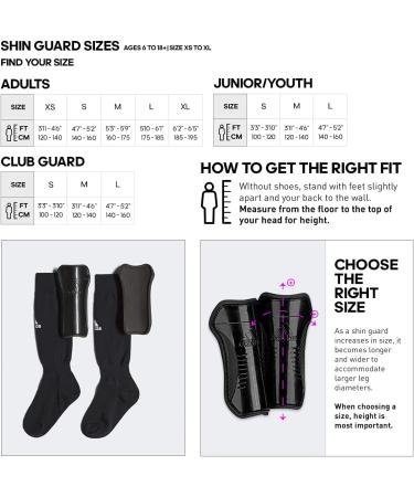 adidas Unisex Tiro Club Shin Guards - Medium Black/White | Soccer Gear - Buy Online on SooperMarket.com