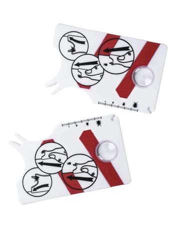 LC life 2 pieces tick card tick card for people with magnifying glass quickly and gently remove ticks from pets or people