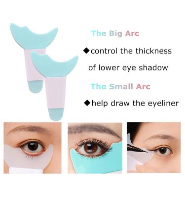 Eyelash Shield Applicator Guard Tool - 2 Pcs Multifunction Silicone Stencils for Quick and Easy Eye Makeup - Buy Online on SooperMarket.com