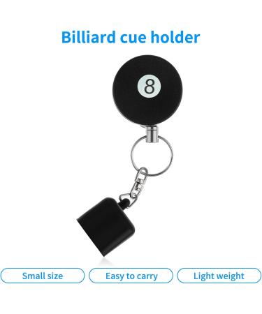 Thinp 2-Piece Billiard Queue Chalk Holder - Recoverable Snooker Chalk Bag - Pool Cue Cover in Black | Shop Internationally - Buy Online on SooperMarket.com