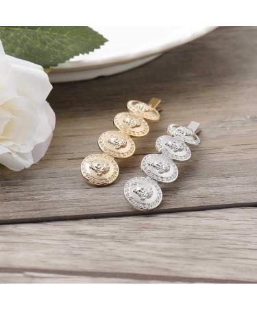 Yalice Gold Coin Bobby Pins Barrettes - Wedding Hair Accessories 2Pcs for Women & Girls - Buy Online on SooperMarket.com