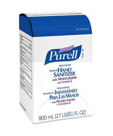 PURELL GOJ965606EA Instant Hand Sanitizer Refill Bag-In-Box 800 ml Bag Clear