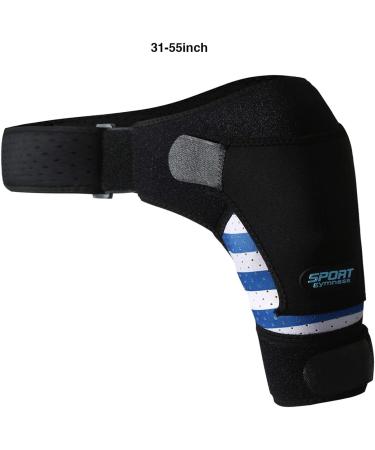 Predolo Neoprene Shoulder Support with Pressure Cushions | Compression Sleeves & Support Belt for Men & Women - Blue Left & Right Fit - Buy Online on SooperMarket.com