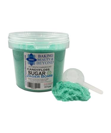 Baking Beauty and Beyond Premium Floss Sugar for Cotton Candy - Cotton Candy Flossing Sugar with Natural Ingredients Perfect for Every Occasion Bulk Floss Sugar 800g - Jager Bomb Flavour
