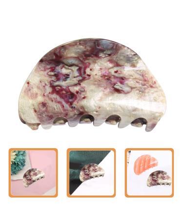 Acetate Hair Jaw Clips - White Purple Tortoise Shell French Hair Clamps for Women and Girls - Korean Style Hair Accessories - Set of 6 - Buy Online on SooperMarket.com