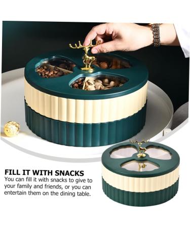 Alipis Box Dried Fruit Storage Box Snack Containers Cookie Plate Snack Tray to Rotate Tableware Nut - Buy Online on SooperMarket.com