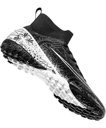 Vtasq Men's High Top Soccer Shoes - Professional Outdoor Football Training Footwear | Youth Athletics Sport - Size 46 EU - Black - Buy Online on SooperMarket.com