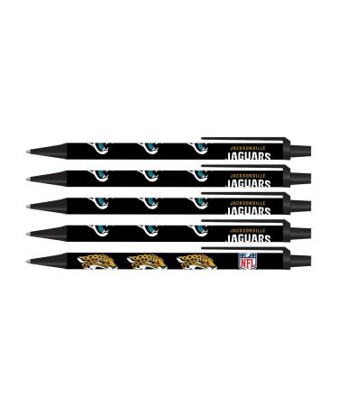 NFL Jacksonville Jaguars Disposable Black Ink Click Pens, 5-Pack