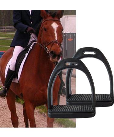 LYXMY Horse Stirrups 1 Pair Lightweight Wide Track Horse Riding Stirrup with Non-slip Rubber Pad Equestrian Supplies for CHIldren or Adults - Buy Online on SooperMarket.com