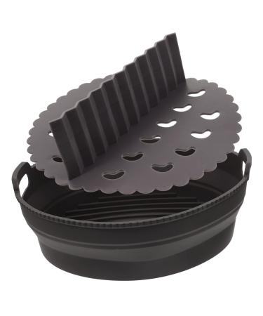 Cabilock 1 Set Silicone Pan for Air Fryer Basket Air Fryer Silicone Baking Pan Fold Silicone Pot