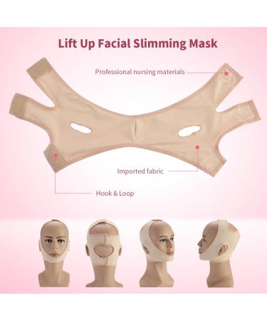 Face Lifting Mask - Natural Cheek Slimmer & Chin Reducer | Anti-Aging V Face Bandage (XL) for Double Chin Reduction - Buy Online on SooperMarket.com