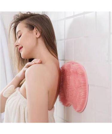 WALULAN Silicone Bath Body Brush Foot Back Massage Pad Grey | Exfoliating Non-Slip Bath Pad with Suction Cup - Buy Online on SooperMarket.com