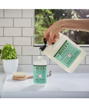 Mrs. Meyer's Basil Hand Soap Refill 33 Fl. Oz - Pack of 2 | Biodegradable Formula with Essential Oils - Buy Online on SooperMarket.com