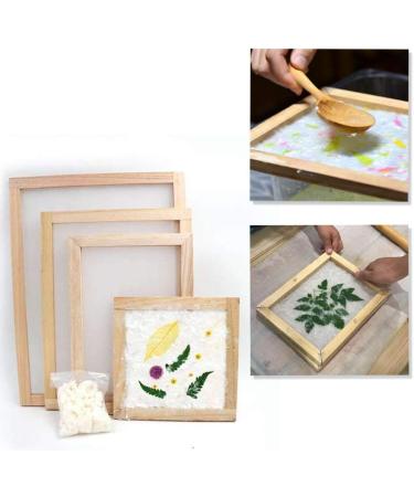 Worown Wooden Paper Making Mould Frame - DIY Paper Craft and Dried Flower Handcraft - 3 Sizes Available - Buy Online on SooperMarket.com