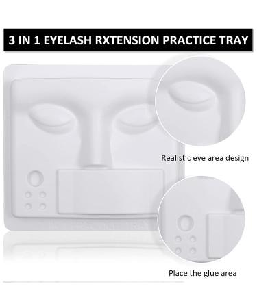 Premium Eyelash Extension Kit - 3 in 1 Practice Tray & 5 Pairs Training Lashes for Beginners - Includes 100pcs Classic Individual Lashes & Glue Cups - Buy Online on SooperMarket.com