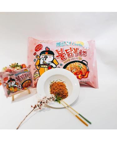 Samyang Hot Spicy Chicken Ramen Noodle Combo (Carbonara 5 Packs & Cheese 5 Packs) - Buy Online on SooperMarket.com