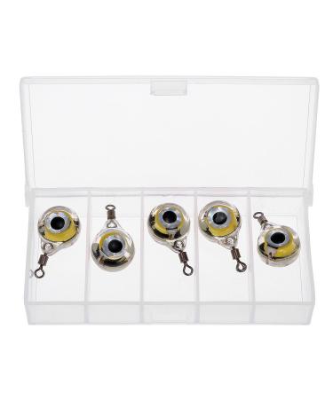 5PCS LED Fishing Light Deep Drop Underwater Round Shape Squid Strobe Flashing Light Bait Lure
